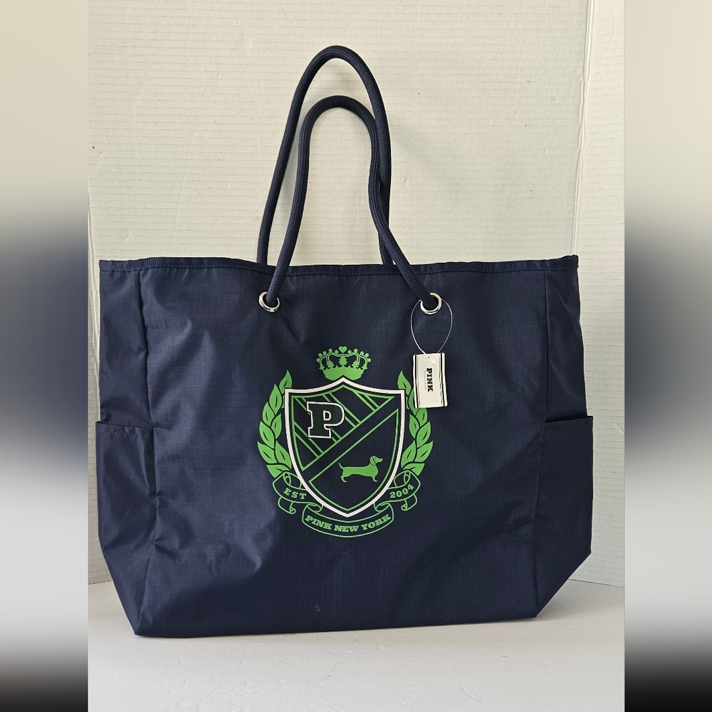 Victorias Secret PINK navy tote NWT - Picture 1 of 7